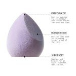 JUNO & Co. Microfiber Makeup Sponge, Dual Layer Technology for Full Coverage Flawless Makeup Blender for Foundation, Powder and Cream (Lavender Style and Purple Color)