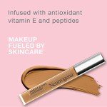 Neutrogena Healthy Skin Radiant Brightening Cream Concealer with Peptides & Vitamin E Antioxidant, Lightweight Perfecting Concealer Cream, Non-Comedogenic, Hazelnut Medium 01 warm undertones, 0.24 oz