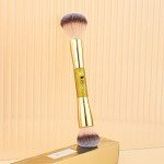DUcare Makeup Foundation Brushes Double Ended Blush Powder Brush, Duo Bronzer Blush ideal for cream or powder