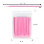 G2PLUS 500PCS Cotton Swabs, Disposable Micro Applicators Brush for Makeup and Personal Care Cosmetic Brush, Micro Swabs for Eyelash Extensions, Nails, Eyeliner (Head Diameter: 2.0mm)