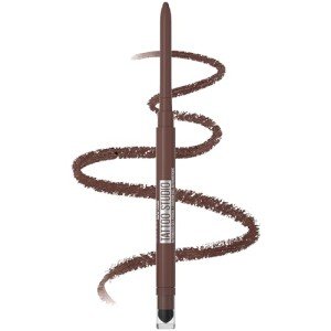 Maybelline Tattoo Studio Automatic Gel Pencil Waterproof Eyeliner, Blendable, Smudge Resistant, Matte Eyeliner For Up To 36HR Wear, Expressotini (Smokey Brown), Packaging May Vary