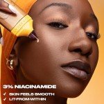 Urban Decay Face Bond Waterproof Luminizer (Space Cowboy - Champagne With Silver Sparkle), All-Over Liquid Highlighter + Bronzer, with 3% Niacinamide, Smudge-Resistant, Transfer-Resistant - 1 fl oz