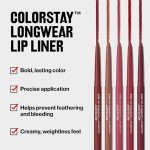 Revlon Colorstay Lip Liner Makeup with Built-In Sharpener, Longwear Rich Colors, Smooth Application, 675 Red, 0.01 oz