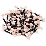 Akstore 200PCS Disposable Dual Sides Eye Shadow Sponge Applicator Eyeshadow Brushes Makeup Brush (Black)