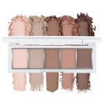 Neutral Nude Brown Eyeshadow Palette Makeup, 5 Colors Velvety Matte Finish, Cool-Toned Nude Taupe Eye Shadows, Natural Everyday to Eye Makeup Looks, for Brown Eyes Long Lasting Naturing-Looking 02#