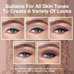 Neutral Nude Brown Eyeshadow Palette Makeup, 5 Colors Velvety Matte Finish, Cool-Toned Nude Taupe Eye Shadows, Natural Everyday to Eye Makeup Looks, for Brown Eyes Long Lasting Naturing-Looking 02#
