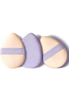 YOUNG CLARITI 2-In-1 Makeup Sponge, 3 PC Powder Puffs for Face Powder, Dual-Sided Make up Sponges for Foundation, Violet