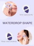YOUNG CLARITI 2-In-1 Makeup Sponge, 3 PC Powder Puffs for Face Powder, Dual-Sided Make up Sponges for Foundation, Violet