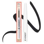 Honest Beauty Longlasting Vegan Liquid Eyeliner | Smudge + Flake Proof, Precise Application | Hypoallergenic, Plant-Derived, EWG Verified + Cruelty Free | Black, 0.58 fl oz