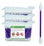 900pcs CGR Precision Cotton Swabs with Pointed and Flattened Tip Cosmetic Makeup Applicator(3x300pcs in bags)