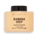 Revolution, Loose Baking Powder, Makeup Setting Powder, Long Lasting Coverage, Mattifies & Reduces Shine, Banana Deep, 1.13 oz