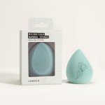 JUNO & Co. Microfiber Makeup Sponge, Dual Layer Technology for Full Coverage Flawless Makeup Blender for Foundation, Powder and Cream (Bamboo Style and Green Color)