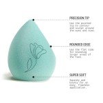 JUNO & Co. Microfiber Makeup Sponge, Dual Layer Technology for Full Coverage Flawless Makeup Blender for Foundation, Powder and Cream (Bamboo Style and Green Color)
