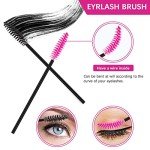 Rolybag Disposable Makeup Applicators Kit Mascara Wands Eyeliner Brushes Lip Applicators Eyeshadow Applicators Disposable Makeup Tools with Organizer Box for Easy Portability