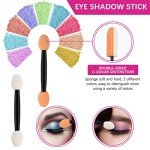 Rolybag Disposable Makeup Applicators Kit Mascara Wands Eyeliner Brushes Lip Applicators Eyeshadow Applicators Disposable Makeup Tools with Organizer Box for Easy Portability