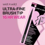 wet n wild Mega Last Breakup Proof Liquid Eyeliner - Ultra-Fine Brush, Waterproof, Long-Lasting - Cruelty-Free & Vegan - Ultra Black