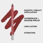 URBAN DECAY 24/7 Glide-On Waterproof Lip Pencil (Manic - Rosy Wine), Smudge-Proof, Longwearing Lip Liner, Smooth & Creamy Colors, Moisturizing Formula with Vitamin E - 0.04 oz