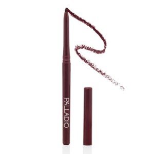 Palladio Retractable Waterproof Lip Liner High Pigmented and Creamy Color Slim Twist Up Smudge Proof Formula with Long Lasting All Day Wear No Sharpener Required, Black Berry