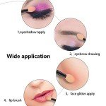 Amariver 200 Pack Disposable Eyeshadow Brush Sponge Tipped Oval Makeup Tool Dual Sides Eyeshadow Brush Comestic Applicator for Girls Lady Women Daily Beauty(Black)
