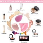 GOERTI Makeup Sponge Set, 14PCS Multi-color Blender Sponges for Liquid, Cream and Powder, Triangle Puffs, Mini Beauty Blender, Thumb Powder Puff (Pink)
