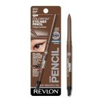 Revlon ColorStay Pencil Eyeliner with Built-in Sharpener, Waterproof, Smudgeproof, Longwearing Eye Makeup with Ultra-Fine Tip, Brown, 0.01 oz
