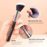 Z'OREYA Makeup Brushes, 16Pcs Makeup Brush Set Premium Synthetic Kabuki Brush Cosmetics Foundation Concealers Powder Blush Blending Face Eye Shadow Brush Set (Black)