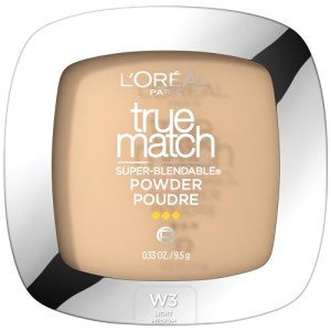 L'Oreal Paris True Match Super Blendable Oil Free Foundation Powder, W3 Light Medium, 0.33 oz, Packaging May Vary