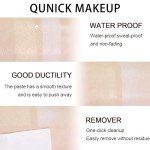 evpct 2Pcs Face Cream Makeup Highlighter Highlight Contour Stick Pearl White & Gold Glitter Contouring Highlighter Makeup Stick and Contour Illuminator Highly Piamented Long Lasting Skin Brighten 9+12