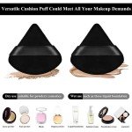 (5+5) Powder Puff Makeup Sponge Blender Beauty Face Triangle Makeup Cosmetic Puff,Latext-free Makeup Wedge Foundation Sponge Blender to Make Up Tools,Applicator Sponges (black)