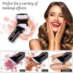 Makeup Brush Kabuki Face Brushes Retractable Travel Blush Kabuki Brush Portable Flawless for Foundation, Powder Blush, Bronzer, Buffing, Liquid, Cream, Cruelty Free with Cover(1PCS)
