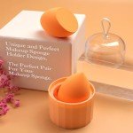 Toiletry Sponges Set Blender, Beauty Sponge with Holder Makeup Blender Flawless for Foundation, Liquid,Facial Makeup Tools Beauty Gift Set