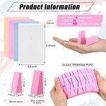 480 Pieces Makeup Wedges Sponges Cosmetic Triangle Makeup Sponges for Foundation Mini Applicator Latex Tools Accessories Powder Liquid Eye Shadow, 4 Colors