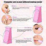 480 Pieces Makeup Wedges Sponges Cosmetic Triangle Makeup Sponges for Foundation Mini Applicator Latex Tools Accessories Powder Liquid Eye Shadow, 4 Colors