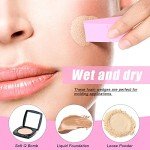 480 Pieces Makeup Wedges Sponges Cosmetic Triangle Makeup Sponges for Foundation Mini Applicator Latex Tools Accessories Powder Liquid Eye Shadow, 4 Colors