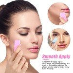 480 Pieces Makeup Wedges Sponges Cosmetic Triangle Makeup Sponges for Foundation Mini Applicator Latex Tools Accessories Powder Liquid Eye Shadow, 4 Colors