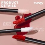 Teenitor 600 Pcs Disposable Lip wands Lip Applicators Disposable, Lipstick Testers Wands Lint Free Applicators for Makeup Lip Brushes Wands Makeup Beauty Tool Black