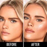 Janwana Highlighter Makeup Palette Shimmer Glitter Face Body Illuminator Highlighter Makeup Kit Long Lasting Highly Pigmented Highlighters Makeup Palette #1 Tulip White