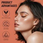 Janwana Highlighter Makeup Palette Shimmer Glitter Face Body Illuminator Highlighter Makeup Kit Long Lasting Highly Pigmented Highlighters Makeup Palette #1 Tulip White