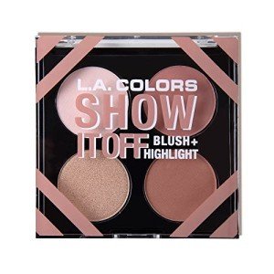 L.A. COLORS Show It Off & Shape It Up Palette, Show it Off Blush & Highlight CFP637