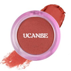 UCANBE Matte Cream-To-Powder Blush Makeup Palette, Highly Pigmented Lightweight Blush for Cheek and Eye, Blendable Flawless Velvety Coverage Face Blushes Make up 0.25 Ounce, Carrot