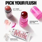 Milk Makeup Cooling Water Jelly Tint – Sheer Lip + Cheek Stain with Vegan Collagen, Seawater + Aloe – Hydrating, Long-Lasting, Buildable Lip Tint + Blush – Chill, 0.17 oz