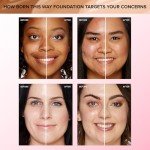 Too Faced Born This Way Natural Finish Longwear Liquid Foundation | Medium-To-Full Coverage | Hydrating + Oil Free, 1 Fl Oz, Nude