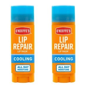 O'Keeffe's Lip Repair Lip Balm With Cooling Relief for Dry, Cracked Lips - Stick (2 Pack) - Moisturizer for Very Dry Lips