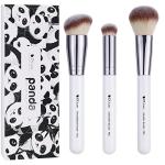 DUcare Makeup Brushes 3Pcs Foundation Contour Bronzer Brush,Concealer Brush,Blusher Powder Brush, Face Kabuki Travel Buffing Stippling Liquid Blending Makeup brush set White