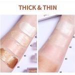 Mysense Liquid Highlighter Makeup, Natural Luminous Face Body Highlighter, Silky Smooth Lightweight Luminizer, Waterproof Long Lasting Face Illuminator Make up, #01 Moonlight White