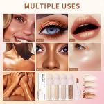Mysense Liquid Highlighter Makeup, Natural Luminous Face Body Highlighter, Silky Smooth Lightweight Luminizer, Waterproof Long Lasting Face Illuminator Make up, #01 Moonlight White