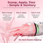 Kopperko 100 Pack 2.5 Inch Cosmetic Spatulas - Small Plastic Spatula for Cosmetics, Creams, & Crafts | Makeup Spatula or Multipurpose Mini Applicator for Mixing, Skincare, or Scraping Jars | Pink