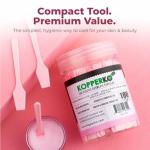 Kopperko 100 Pack 2.5 Inch Cosmetic Spatulas - Small Plastic Spatula for Cosmetics, Creams, & Crafts | Makeup Spatula or Multipurpose Mini Applicator for Mixing, Skincare, or Scraping Jars | Pink