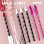 Teenitor 200 Pcs Mascara Wands & Lip Applicators - Disposable Makeup Applicators in Hot Red