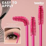 Teenitor 200 Pcs Mascara Wands & Lip Applicators - Disposable Makeup Applicators in Hot Red